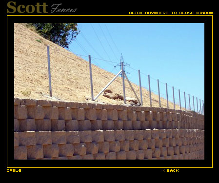 CABLE FENCE ON WALL