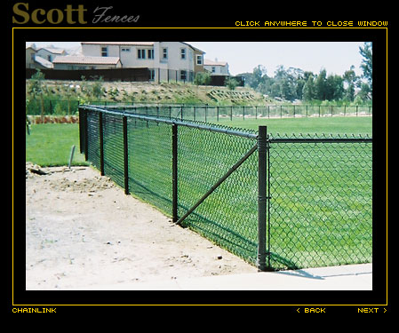 BLACK VINYL CHAIN LINK BASEBALL FIELD