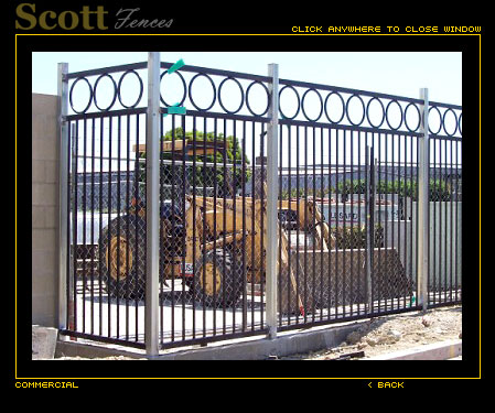 CUSTOM IRON FENCE WITH CIRCLE DESIGN