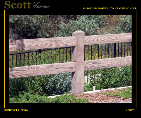 CONCRETE 2-RAIL FENCE