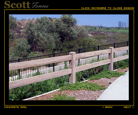 CONCRETE RAIL FENCE