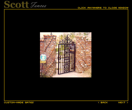 WALK GATE WITH SCROLLS