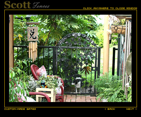 GARDEN GATE WITH GRAPE DESIGN