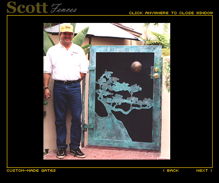 GATES WITH COPPER AND PATINA PAINT