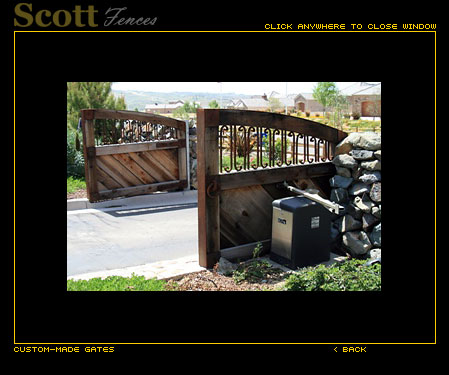 AUTOMATIC WOOD AND IRON DRIVEWAY GATES