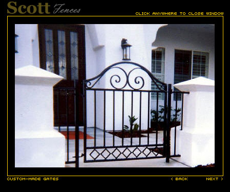 WALK GATE WITH SCROLL DESIGN