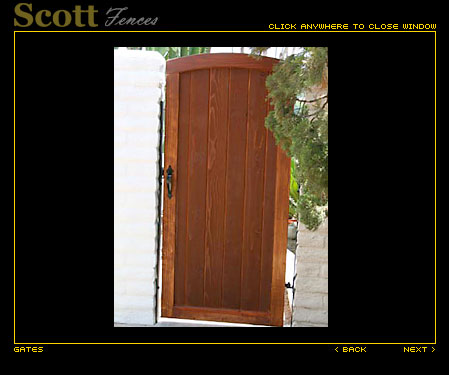WOOD WALK GATE WITH ENCLOSED METAL FRAME