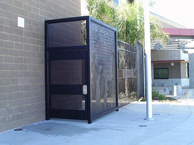 Iron Gate with Perforated Metal -Panel Custom Water Jet Cut