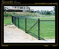 BLACK VINYL CHAIN LINK BASEBALL FIELD