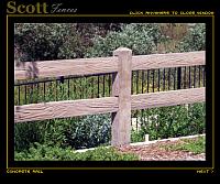 CONCRETE 2-RAIL FENCE
