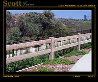 CONCRETE RAIL FENCE