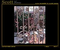 PATIO GATE WITH GRAPE DESIGN