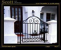 WALK GATE WITH SCROLL DESIGN