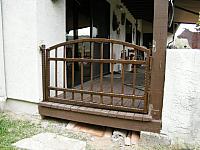 PORCH ENTRY GATE CUSTOM HAMMERED IRON & CUSTOM PAINT