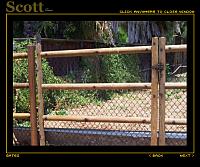 LODGE POLE GATE WITH BROWN CHAIN LINK