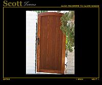 WOOD WALK GATE WITH ENCLOSED METAL FRAME