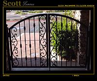 IRON GATES AT RESTAURANT COURTYARD ENTRANCE