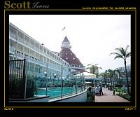 GLASS FENCE AT THE HOTEL DEL