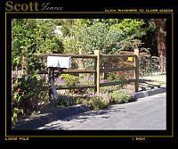 LODGE POLE GATE WITH BROWN CHAIN LINK