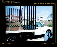 SCOTT FENCE TRUCK AT WORK