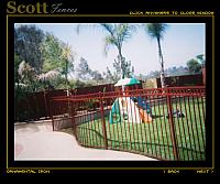 CUSTOM CURVED FENCING WITH CIRCLE DESIGN