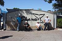 OUR MEN THAT BUILT FENCE AT THE SHAMU EXIBIT (WE DID NOT BUILD THIS GATE)
