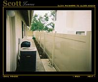 TAN VINYL FENCING